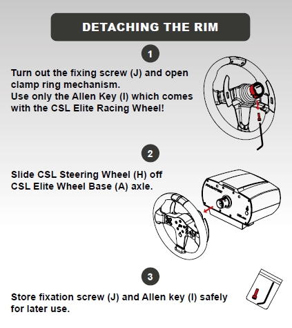 Fanatec CSL Elite Detach Steering Wheel